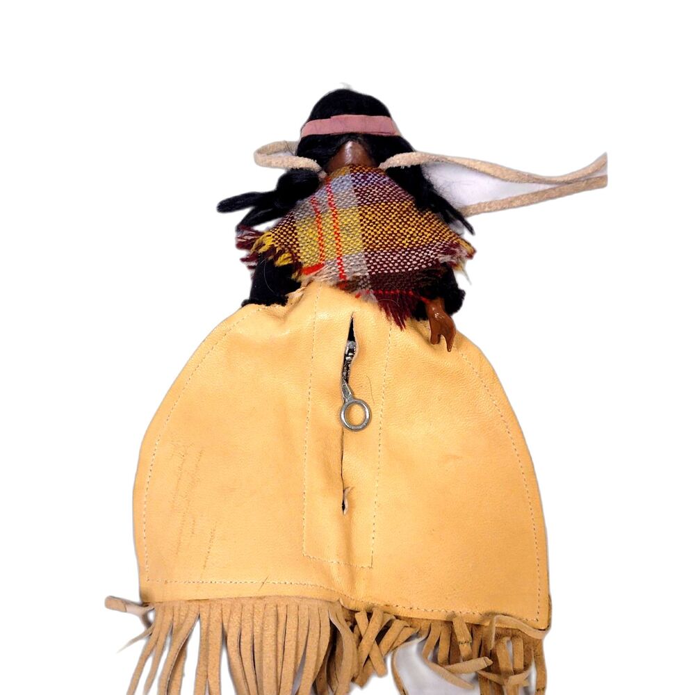 Vintage Native American Doll Purse by Carlson - leather - Picture 3 of 5